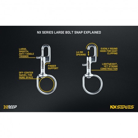 Bolt snap NX Series for stage or sidemount