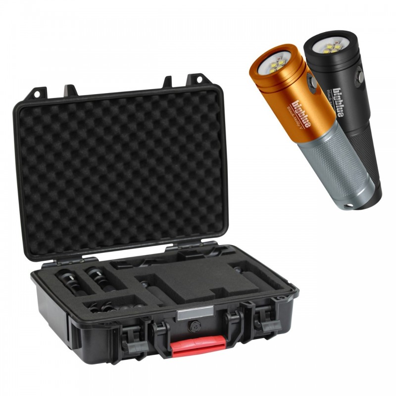 GoPro Tray Kit Set : 2x AL2600XWP II, 2x double clip, 1x GoPro Tray, 1x protective case