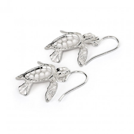 boucle-oreille-tortue-argent